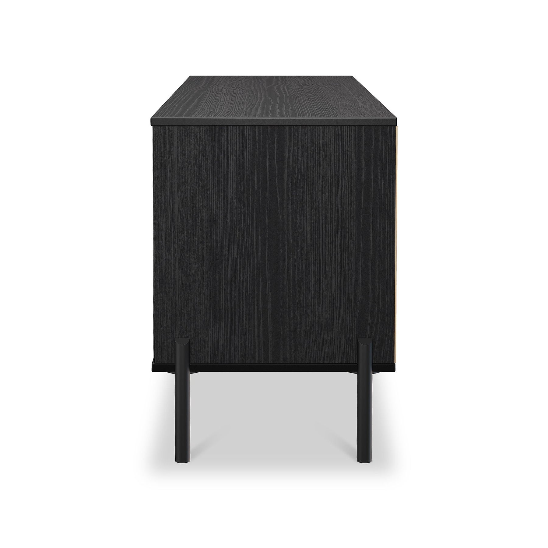 Axton 4 Drawer Low Storage Unit Black Ash from Roseland Furniture