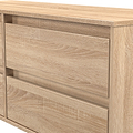 Axton 4 Drawer Low Storage Unit Oak from Roseland Furniture