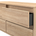 Axton 4 Drawer Low Storage Unit Oak from Roseland Furniture