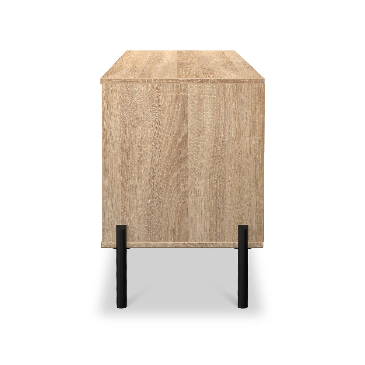 Axton 4 Drawer Low Storage Unit Oak from Roseland Furniture