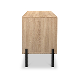Axton 4 Drawer Low Storage Unit Oak from Roseland Furniture