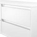 Axton 4 Drawer Low Storage Unit White Matt from Roseland Furniture