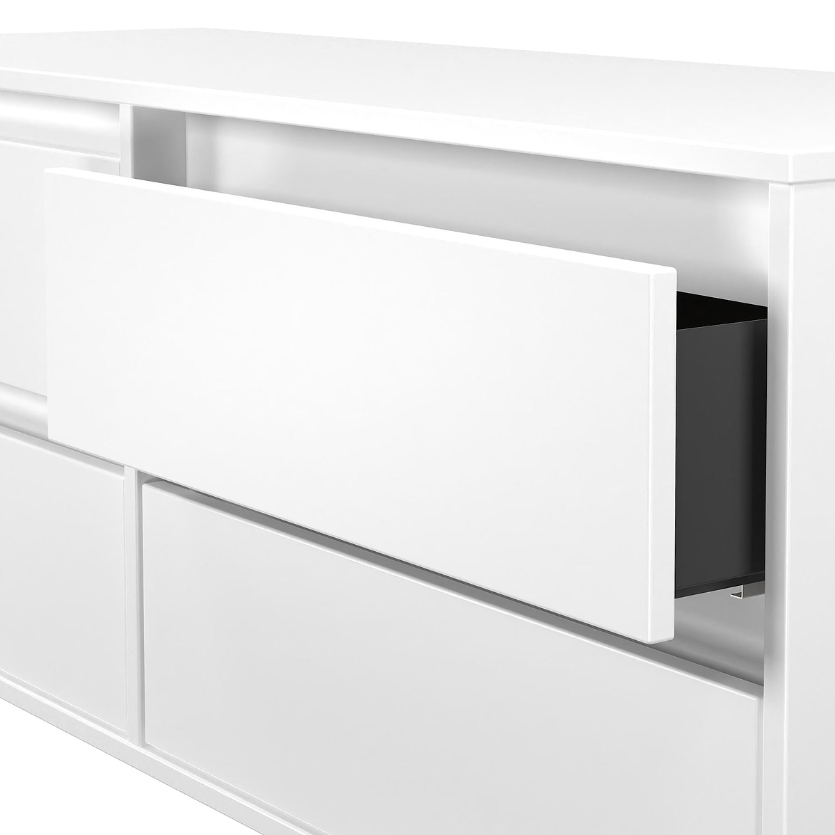 Axton 4 Drawer Low Storage Unit White Matt from Roseland Furniture