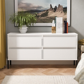 Axton 4 Drawer Low Storage Unit White Matt from Roseland Furniture