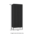 Axton Double Wardrobe Black Ash from Roseland Furniture