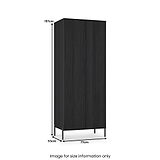 Axton Double Wardrobe Black Ash from Roseland Furniture