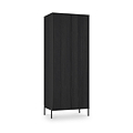 Axton Double Wardrobe Black Ash from Roseland Furniture