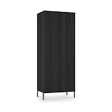 Axton Double Wardrobe Black Ash from Roseland Furniture