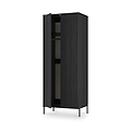 Axton Double Wardrobe Black Ash from Roseland Furniture