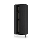 Axton Double Wardrobe Black Ash from Roseland Furniture