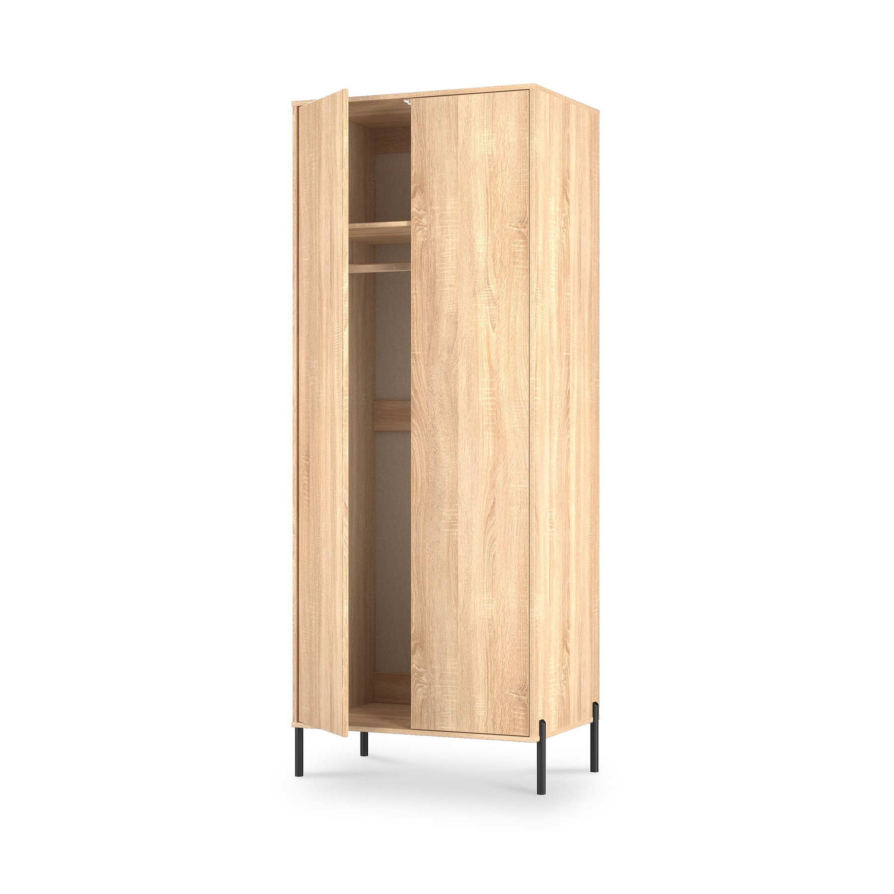 Axton Double Wardrobe Oak from Roseland Furniture