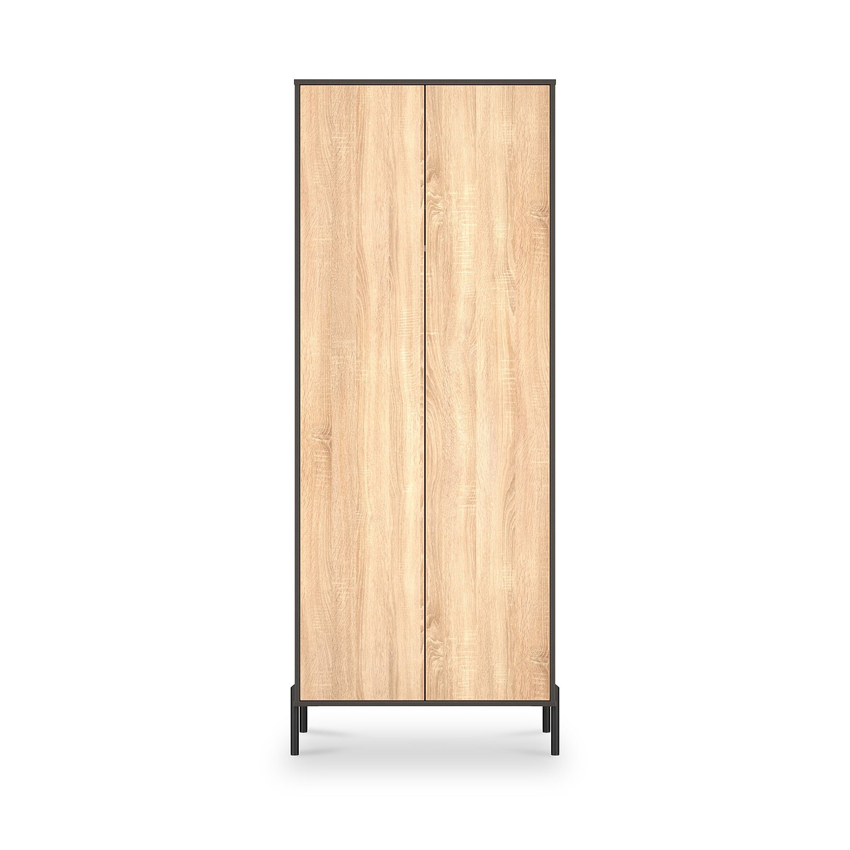 Axton Double Wardrobe Oak Graphite from Roseland Furniture