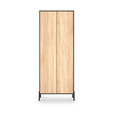 Axton Double Wardrobe Oak Graphite from Roseland Furniture
