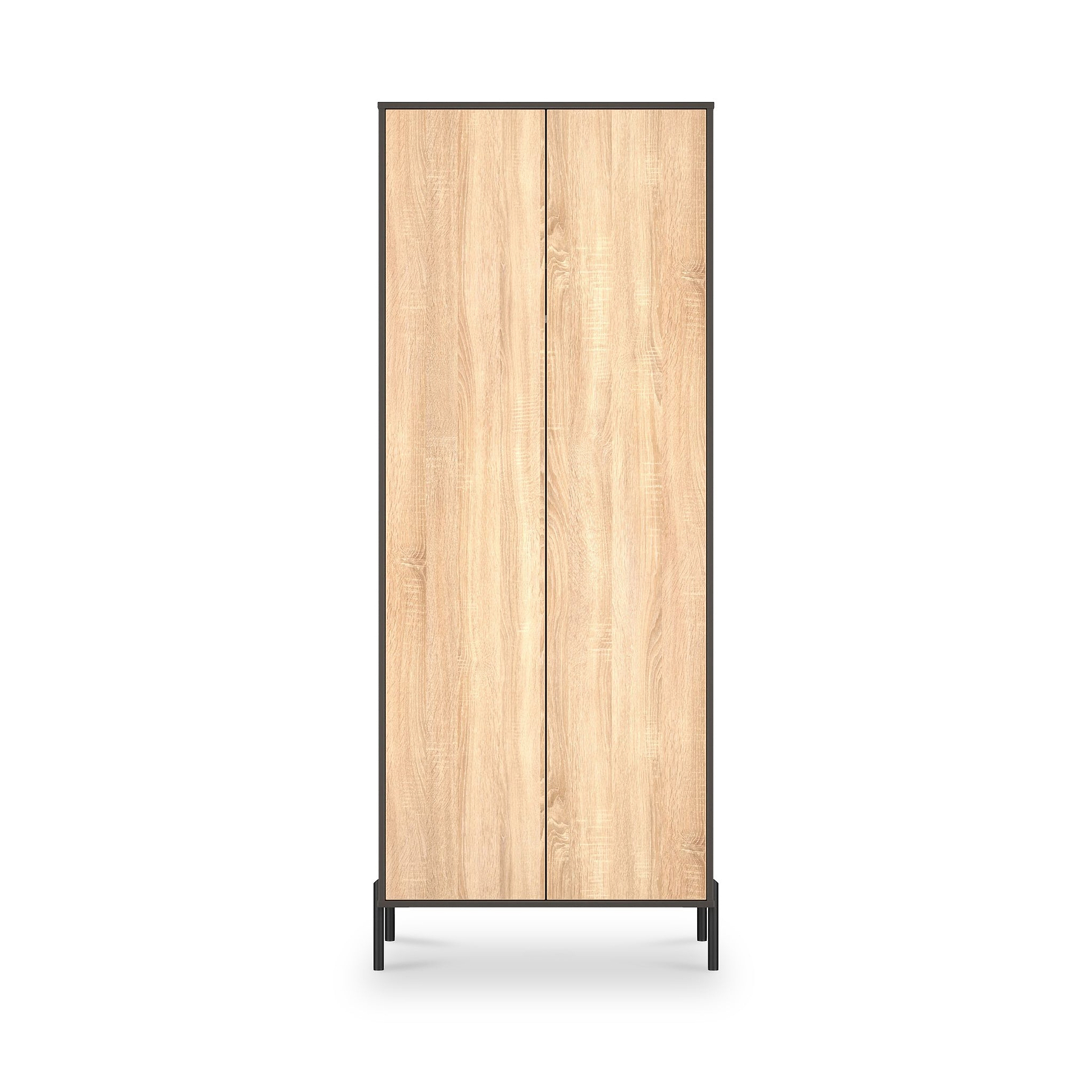 Axton Double Wardrobe Oak Graphite from Roseland Furniture