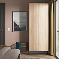 Axton Double Wardrobe Oak Graphite from Roseland Furniture