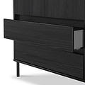 Axton Double Wardrobe 2 Drawers Black Ash from Roseland Furniture