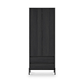 Axton Double Wardrobe 2 Drawers Black Ash from Roseland Furniture