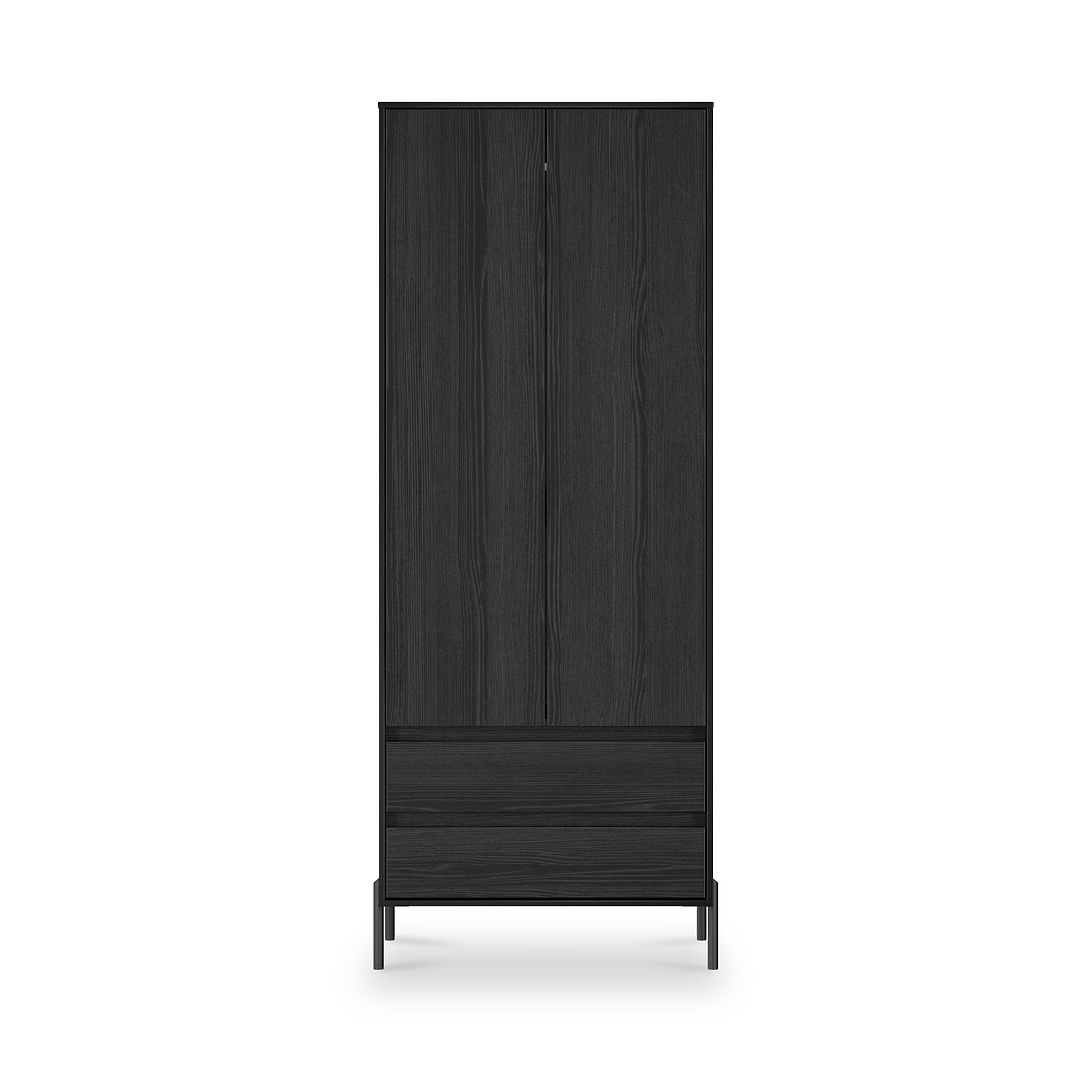 Axton Double Wardrobe 2 Drawers Black Ash from Roseland Furniture