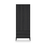 Axton Double Wardrobe 2 Drawers Black Ash from Roseland Furniture