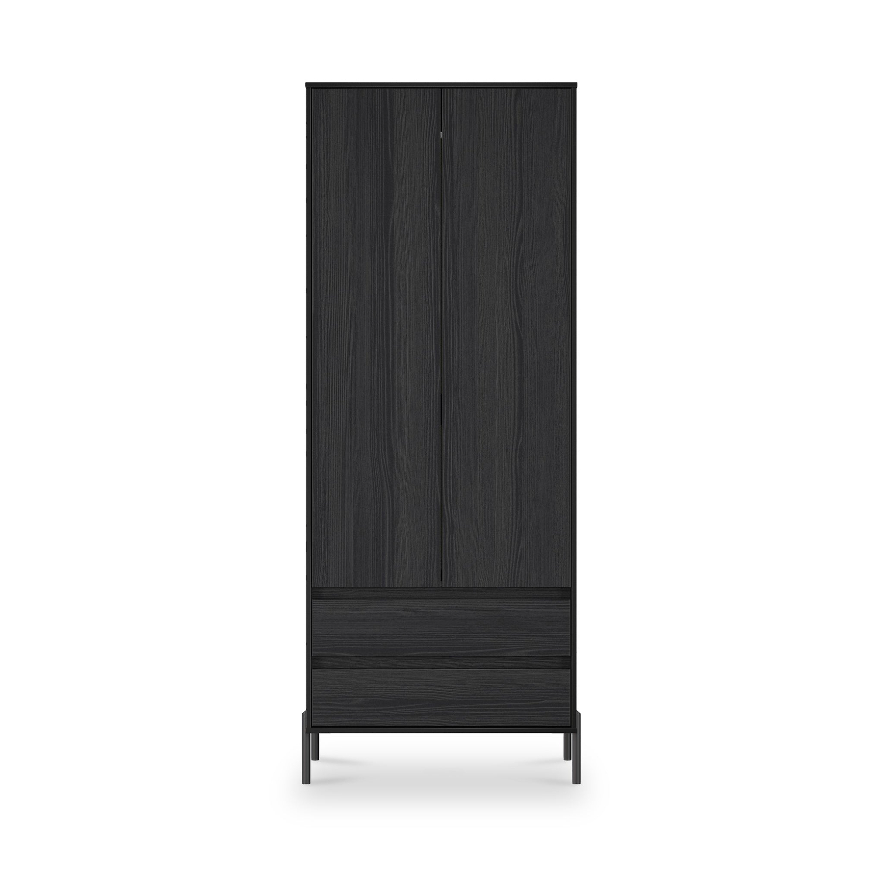 Axton Double Wardrobe 2 Drawers Black Ash from Roseland Furniture