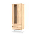Axton Double Wardrobe 2 Drawers Oak from Roseland Furniture