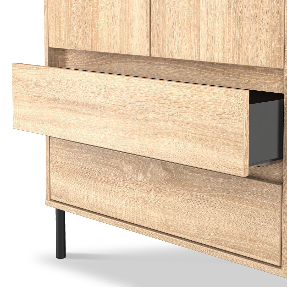 Axton Double Wardrobe 2 Drawers Oak from Roseland Furniture