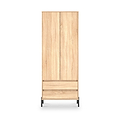 Axton Double Wardrobe 2 Drawers Oak from Roseland Furniture