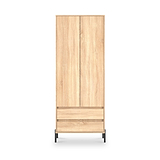 Axton Double Wardrobe 2 Drawers Oak from Roseland Furniture