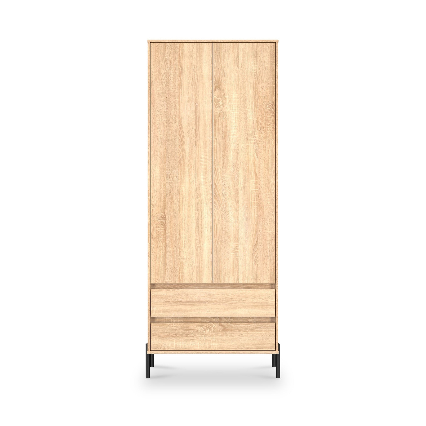 Axton Double Wardrobe 2 Drawers Oak from Roseland Furniture