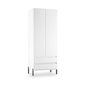 Axton Double Wardrobe 2 Drawers White Matt from Roseland Furniture