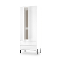 Axton Double Wardrobe 2 Drawers White Matt from Roseland Furniture