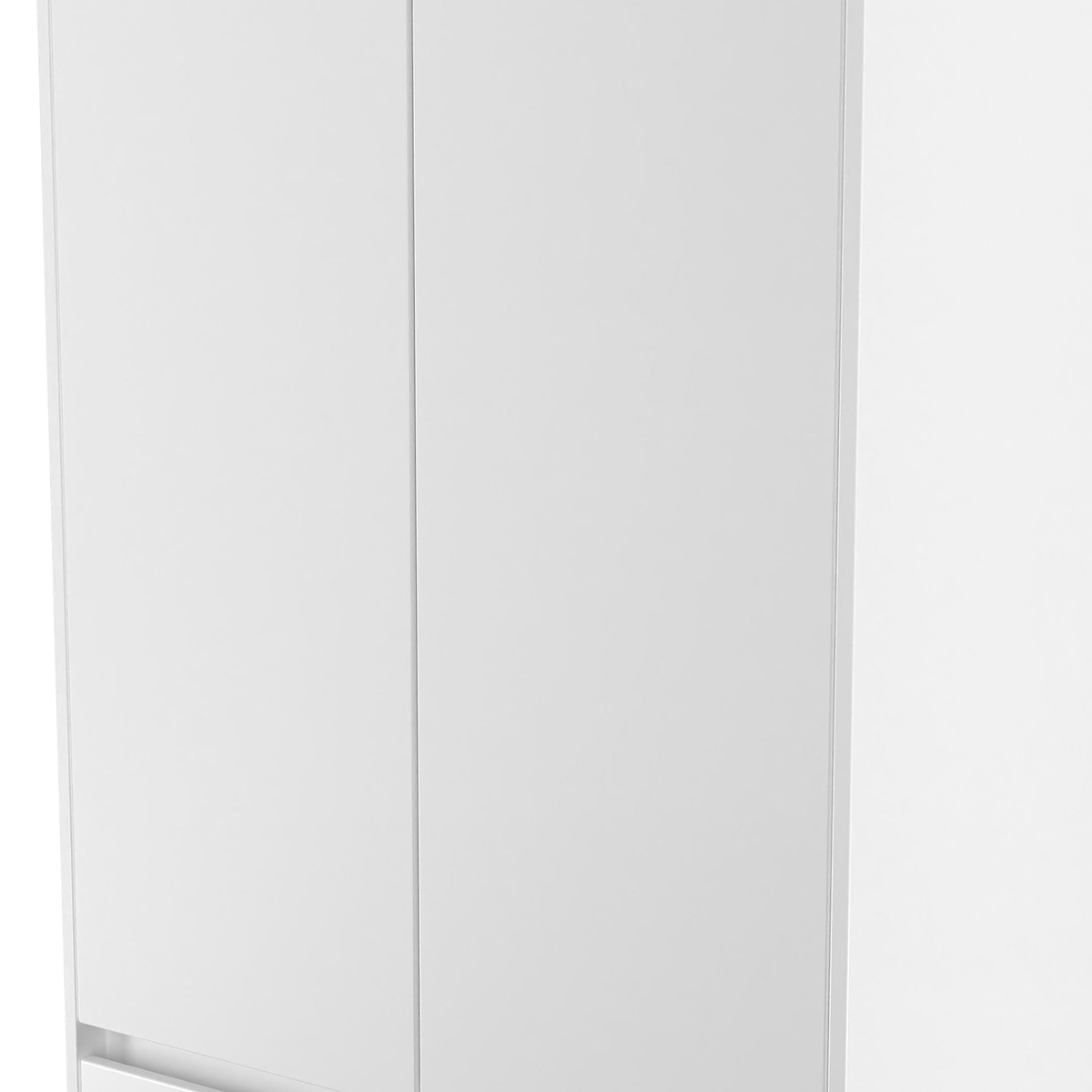 Axton Double Wardrobe 2 Drawers White Matt from Roseland Furniture