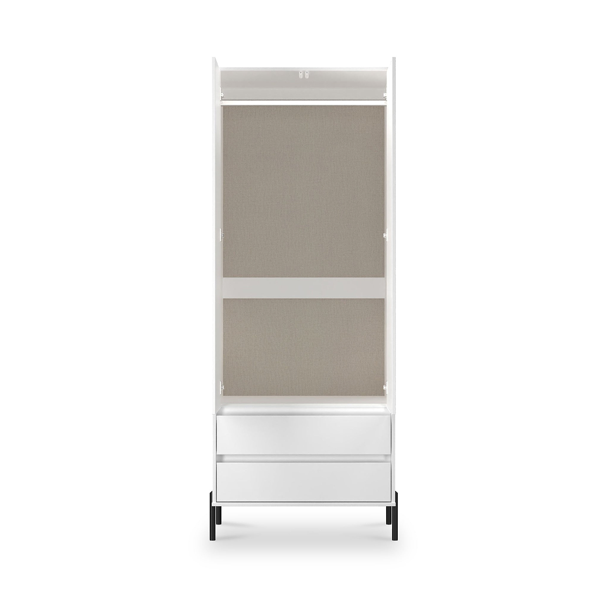 Axton Double Wardrobe 2 Drawers White Matt from Roseland Furniture