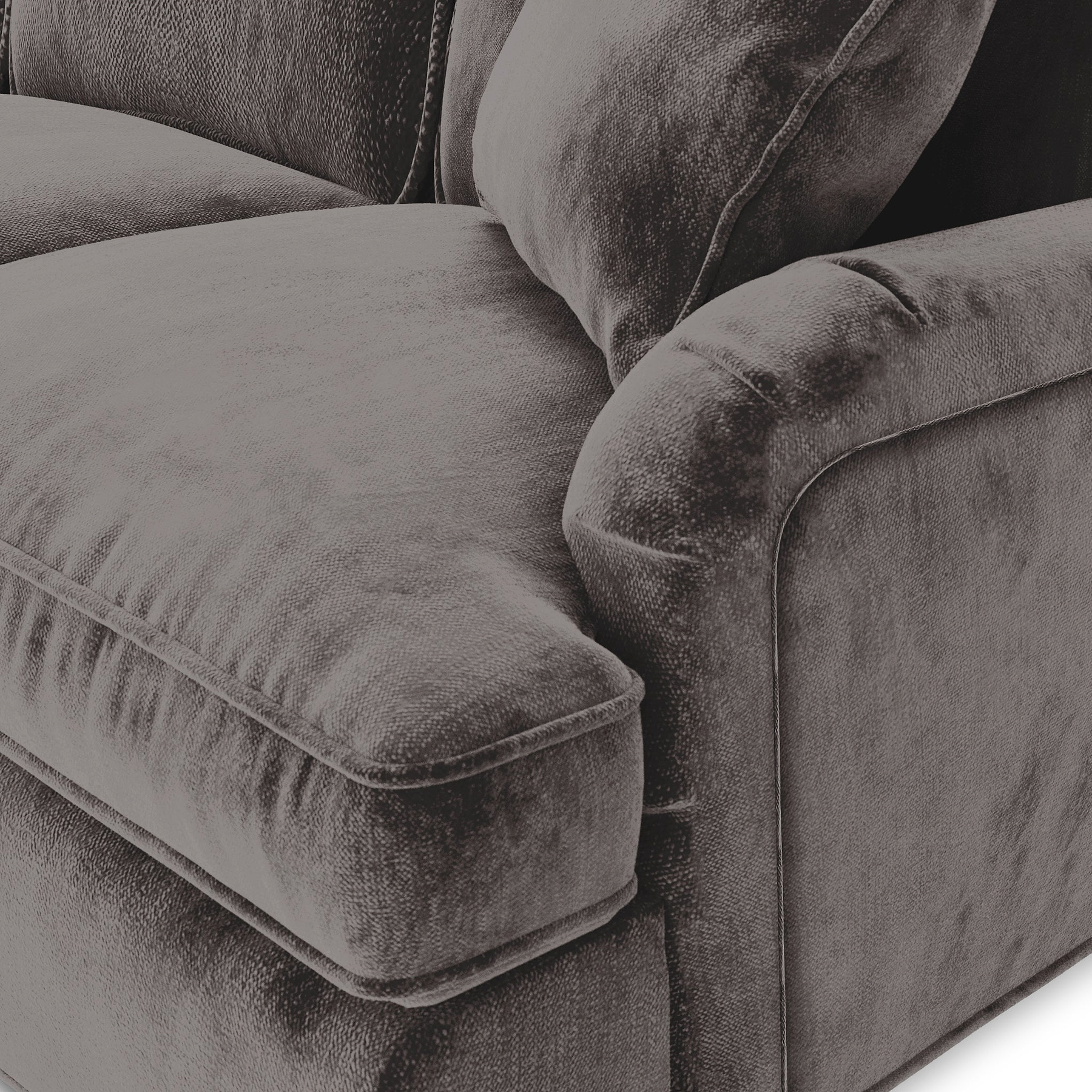 Arthur Espresso Arm Close Up from Roseland Furniture