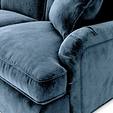 Arthur Navy Blue Corner Sofa from Roseland Furniture