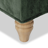 Arthur Moss Green turned wooden foot close up