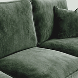 Arthur Moss Green cushion close up