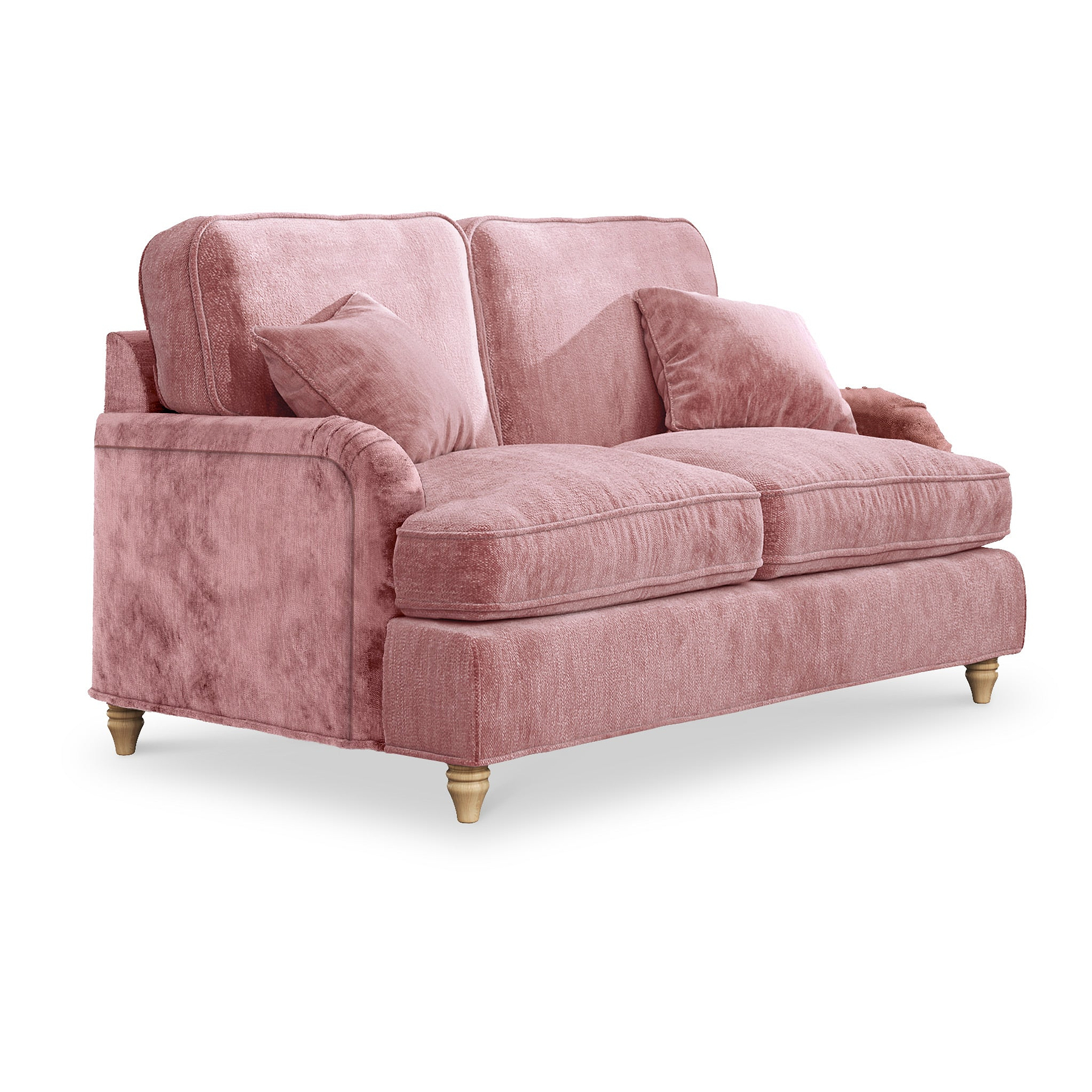 Arthur Blush Pink 2 Seater Sofa from Roseland Furniture
