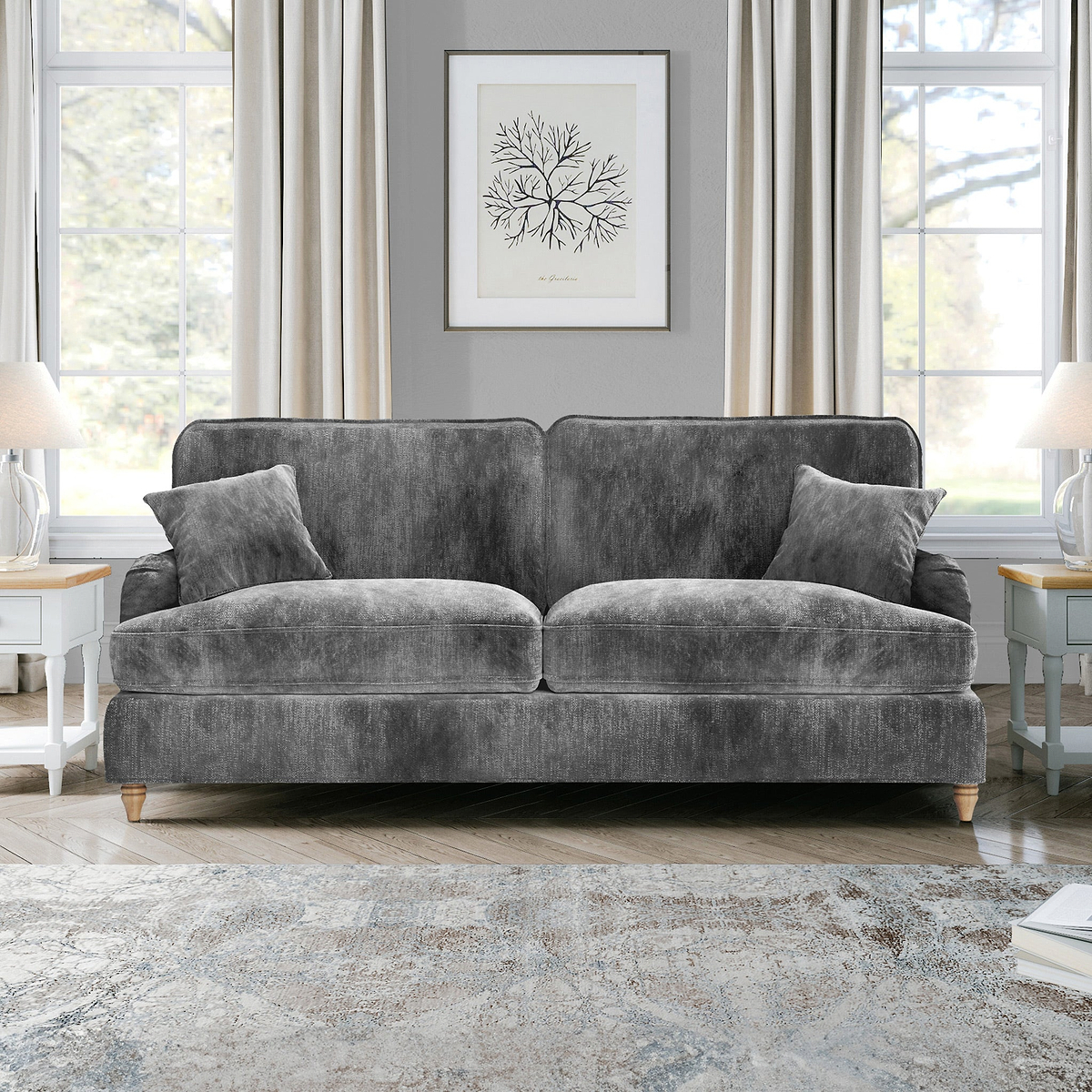 Arthur Charcoal 4 Seater Sofa from Roseland Furniture
