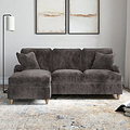 Arthur LH Chaise Sofa Espresso from Roseland Furniture
