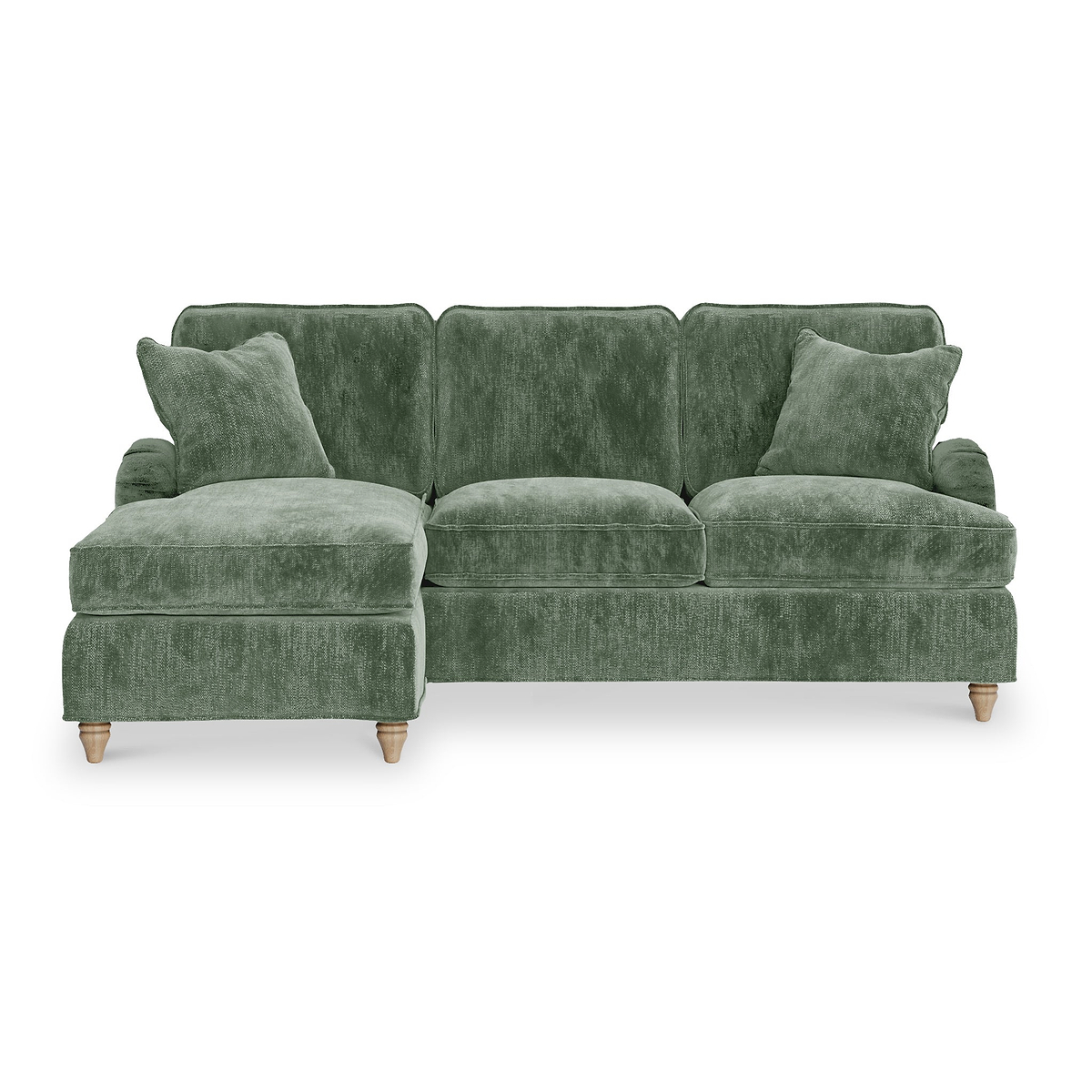Arthur Moss Green Left Hand Chaise Sofa from Roseland Furniture