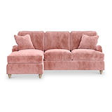 Arthur Blush Pink LH Chaise Sofa from Roseland Furniture