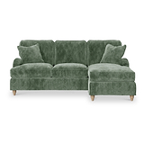 Arthur Moss Green Right Hand Chaise Sofa from Roseland Furniture