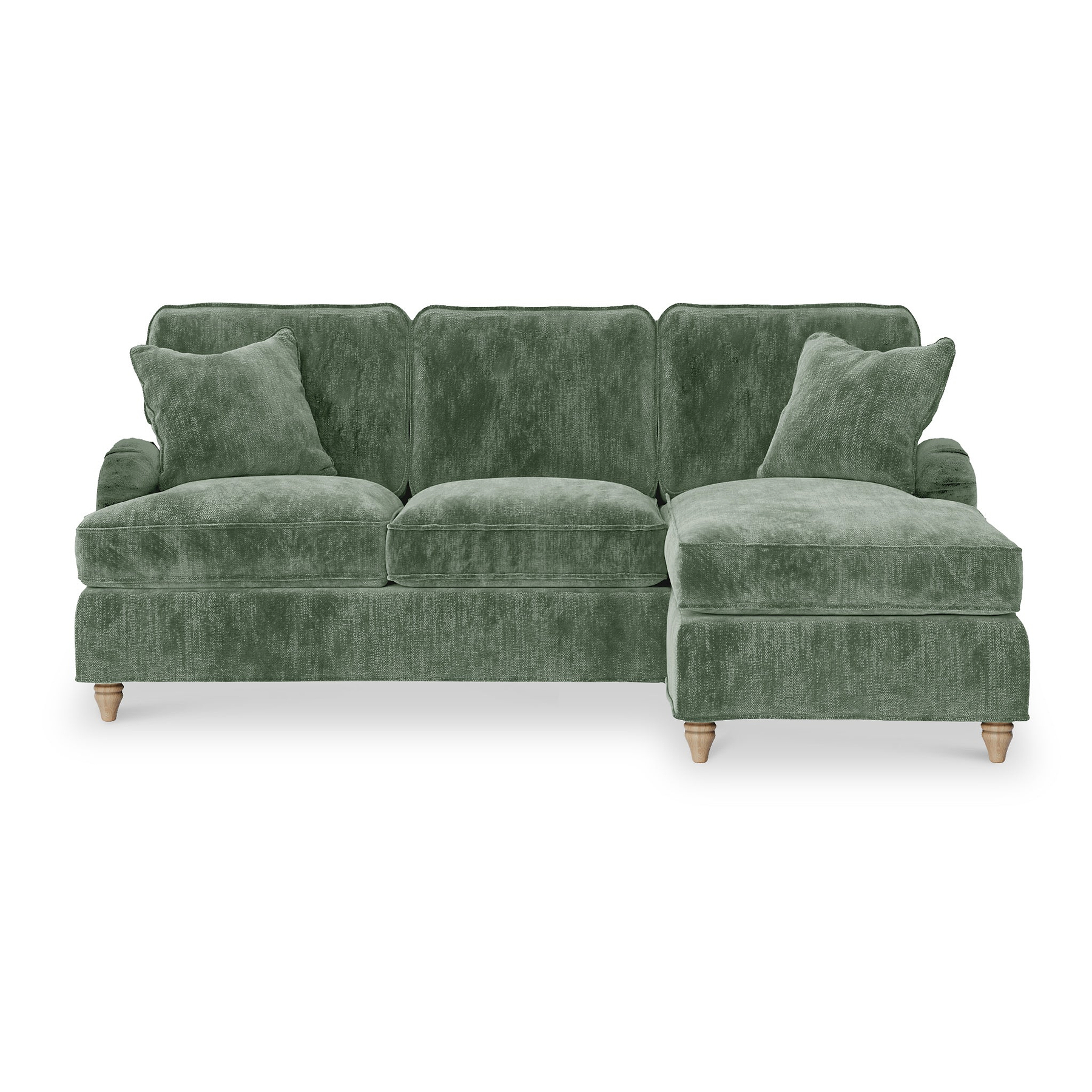 Arthur Moss Green Right Hand Chaise Sofa from Roseland Furniture