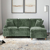 Arthur Moss Green Right Hand Chaise Sofa from Roseland Furniture