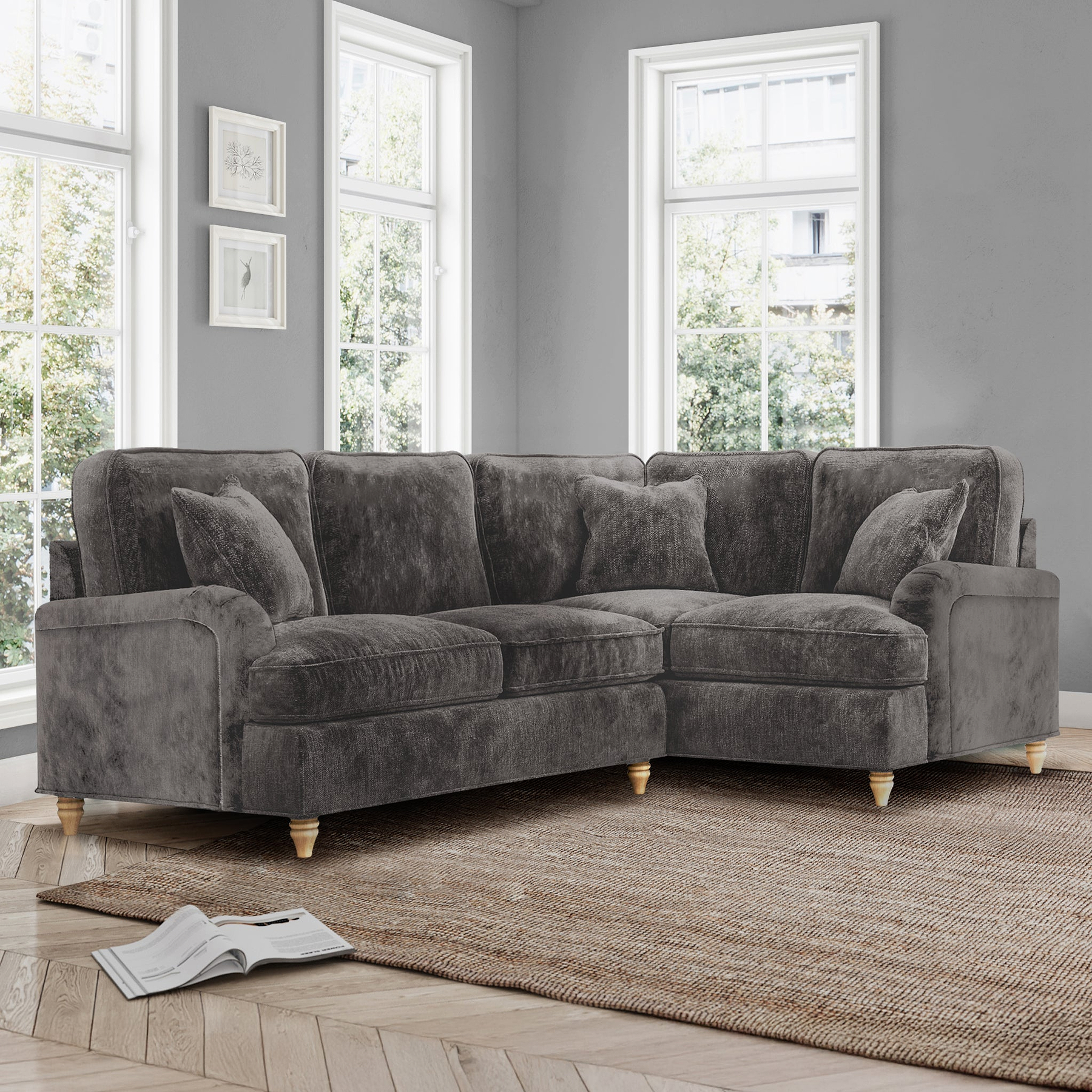 Arthur RH Corner Sofa Espresso from Roseland Furniture