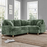 Arthur Moss Green Right Hand Corner Sofa from Roseland Furniture