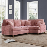 Arthur Blush Pink Corner Sofa from Roseland Furniture