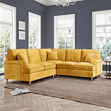 Arthur Gold Large Corner Sofa from Roseland Furniture