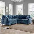 Arthur Navy Blue Large Corner Sofa from Roseland Furniture